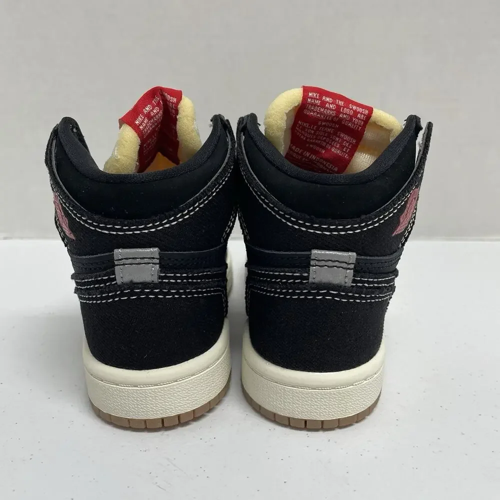 Air Jordan 1 High OG PS Flight Club II9926 001 Size 1.5 Kids Black White Gum